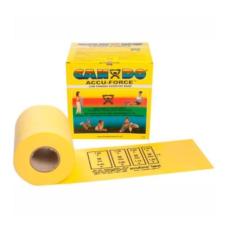 CanDo® AccuForce„¢ Exercise Band, Yellow, 50 Yard Roll